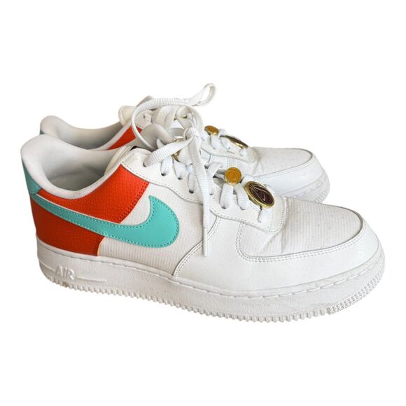Women's Nike Air Force One 1‎ Low top SE Basketball Pins AA0287-106 RARE Sz 10 - Picture 1 of 16